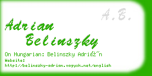 adrian belinszky business card